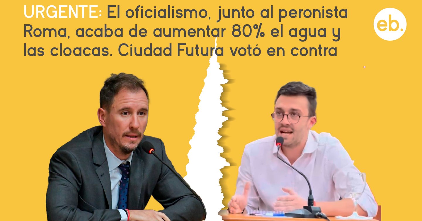 El oficialismo aumentó un 80% el agua y las cloacas