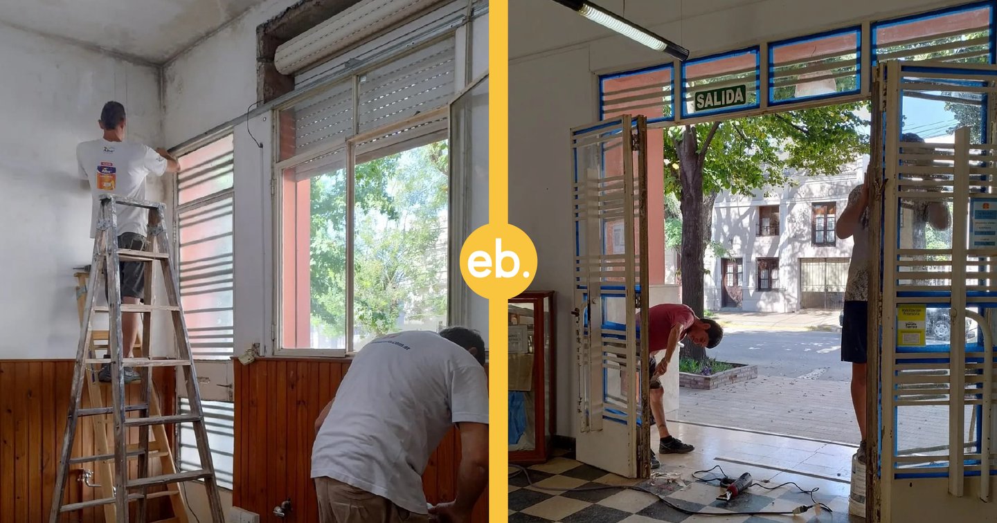 La Biblio Ameghino a pura remodelación con la nueva comisión