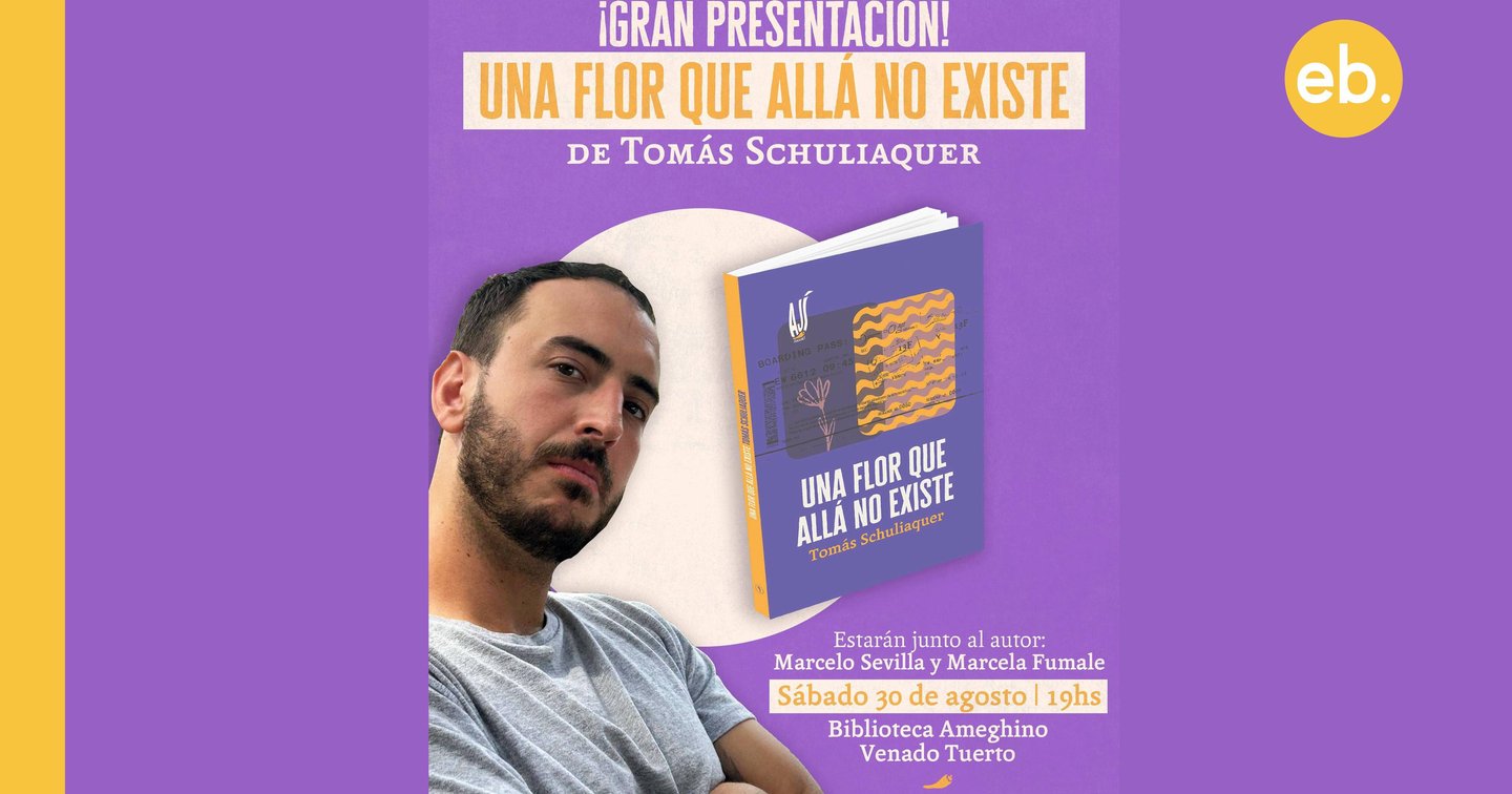Tomás Schuliaquer llega a Venado Tuerto a presentar “Una flor que allá no existe”