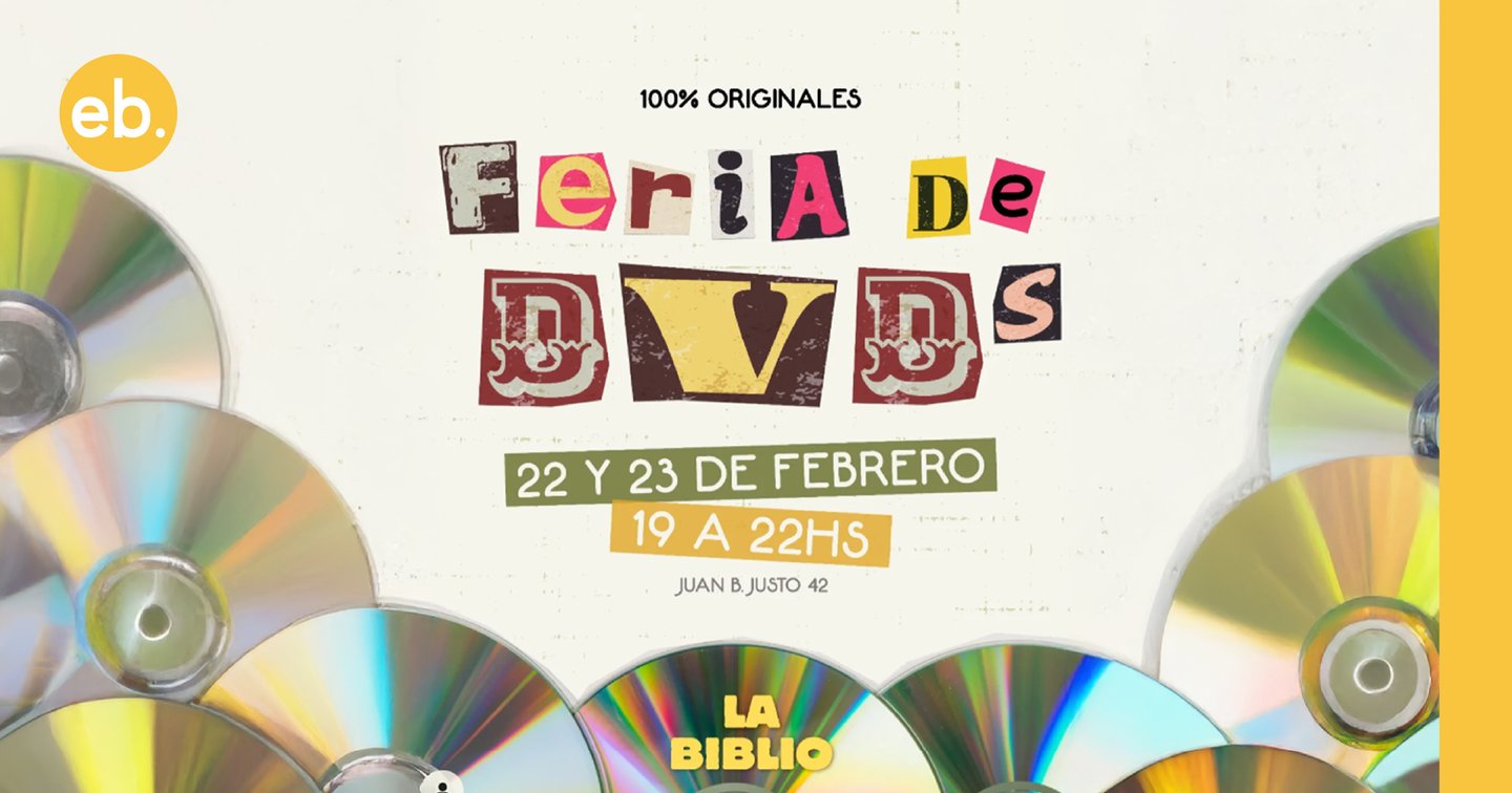 Se viene la feria de DVDs en la Biblioteca Ameghino