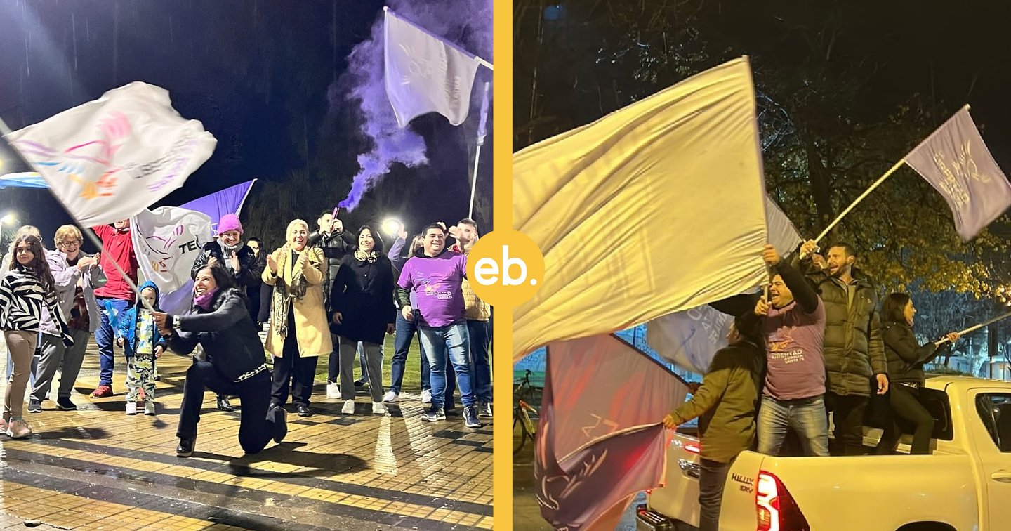Una lista libertaria organizó una pequeña caravana en Venado Tuerto
